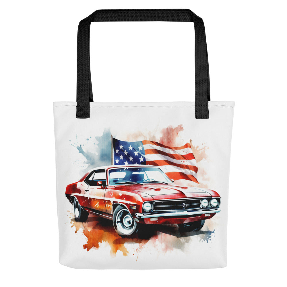 Watercolor American Muscle Tote bag