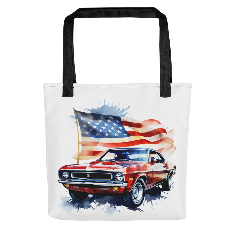 Watercolor Muscle Car Tote bag