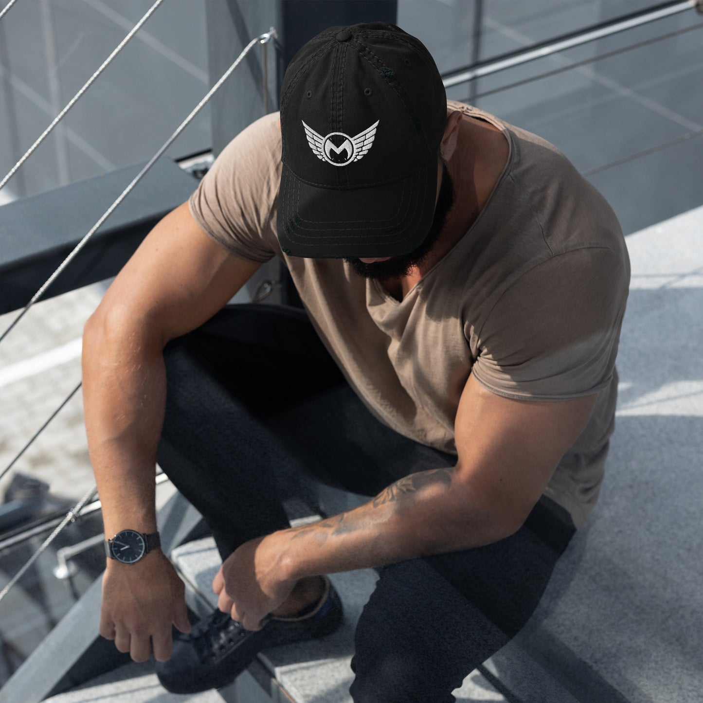 Miles Through Time Logo Distressed Dad Hat