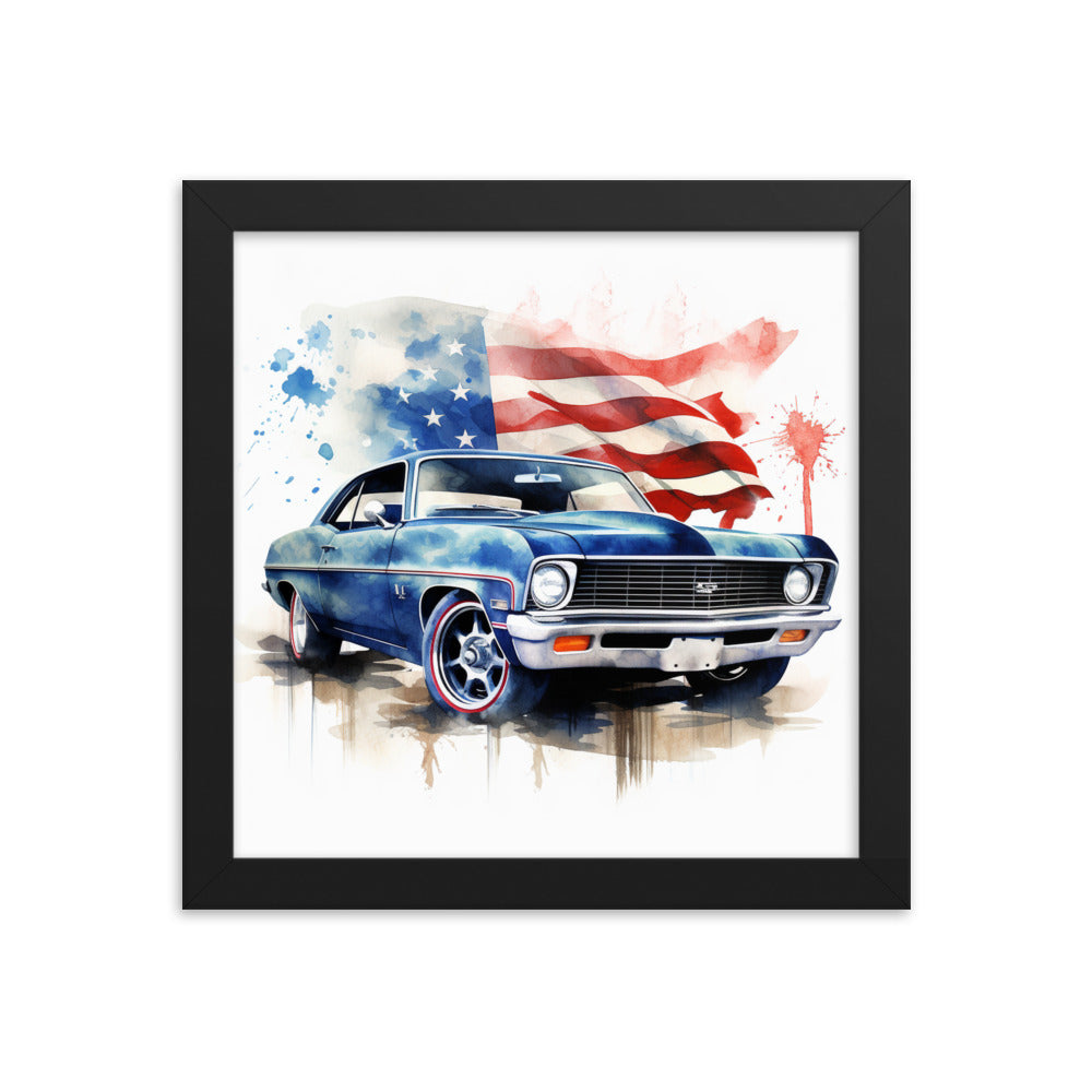 Watercolor American Nova Framed print
