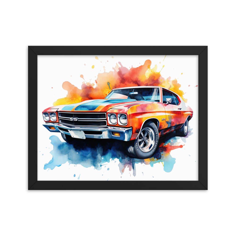 Watercolor Chevelle Framed print