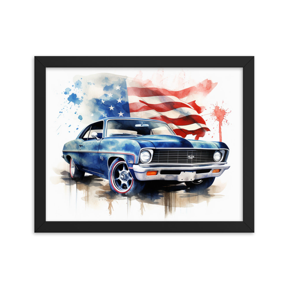 Watercolor American Nova Framed print