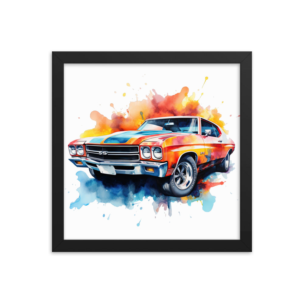 Watercolor Chevelle Framed print