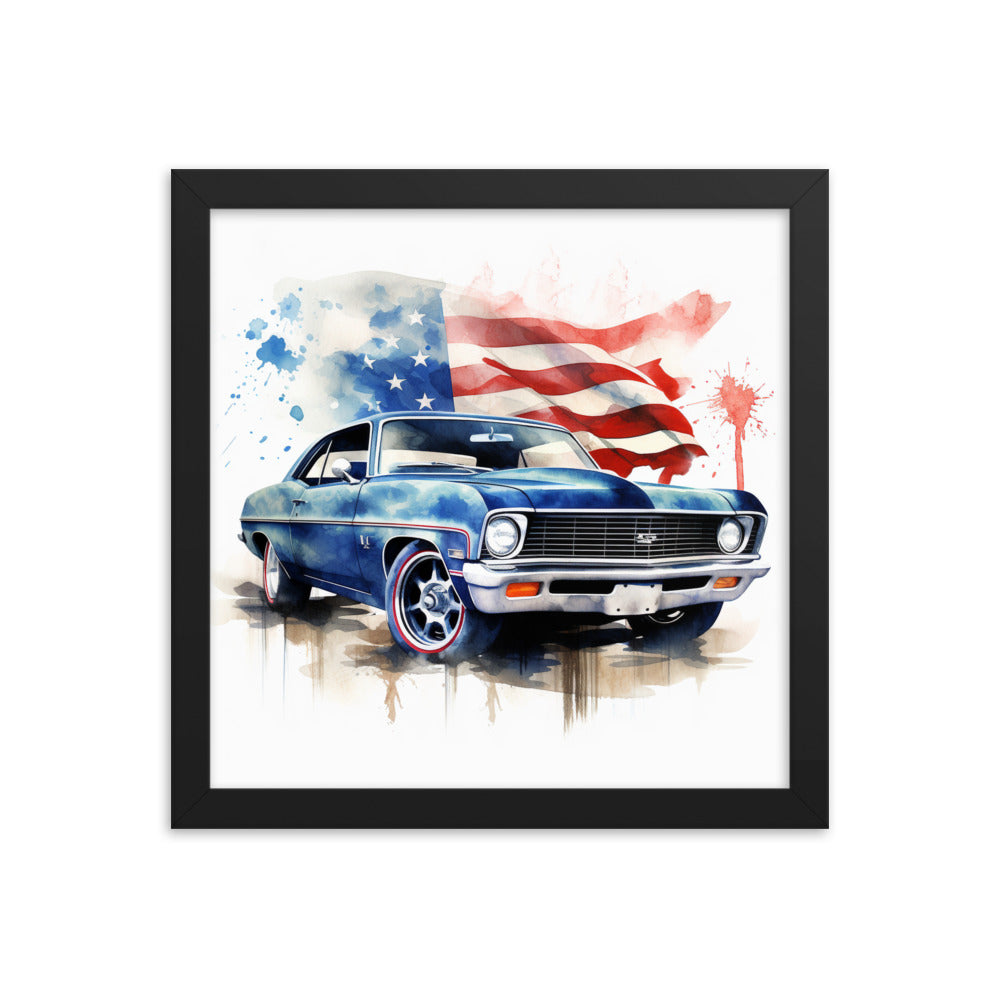 Watercolor American Nova Framed print