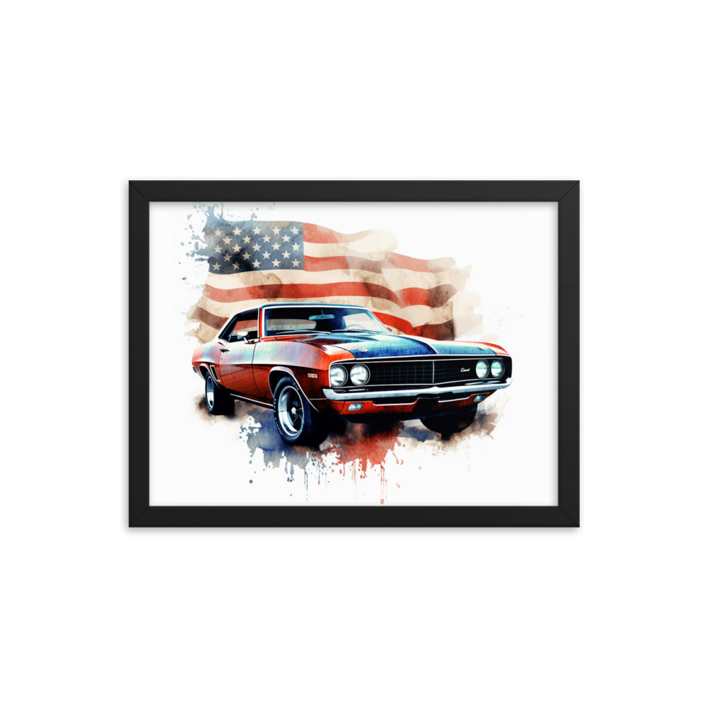 Watercolor Americana Framed poster