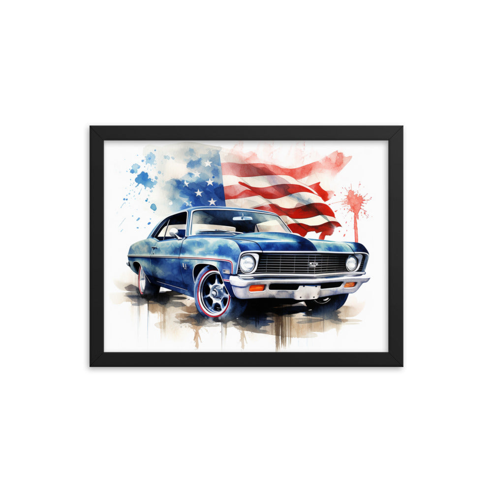 Watercolor American Nova Framed print