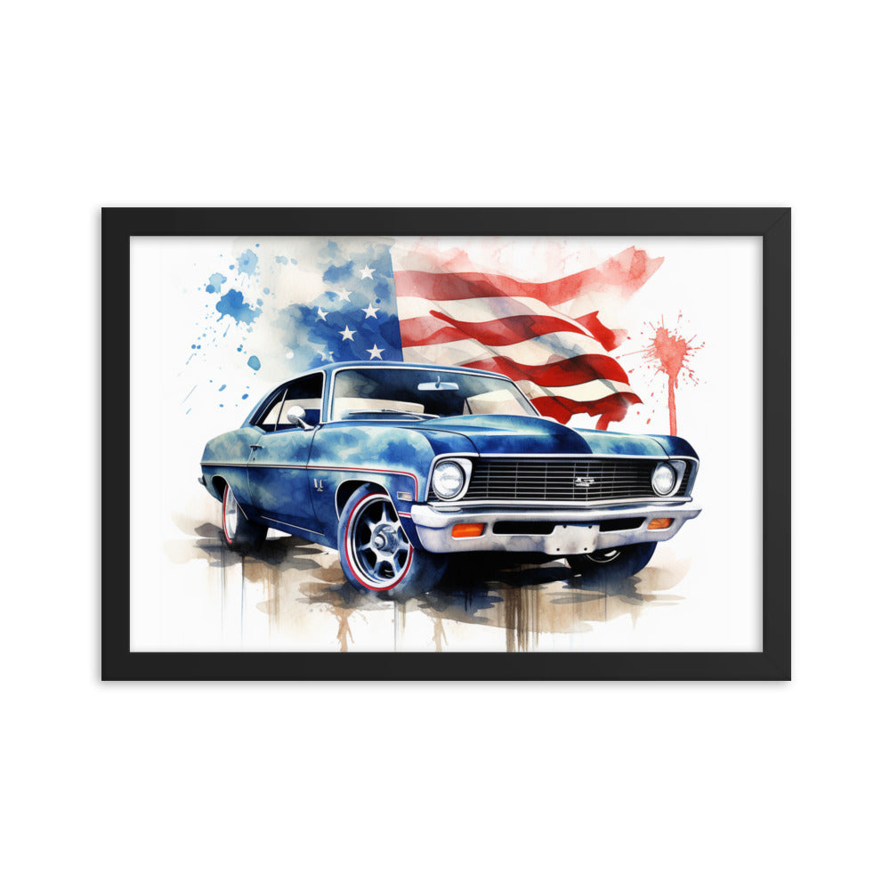 Watercolor American Nova Framed print