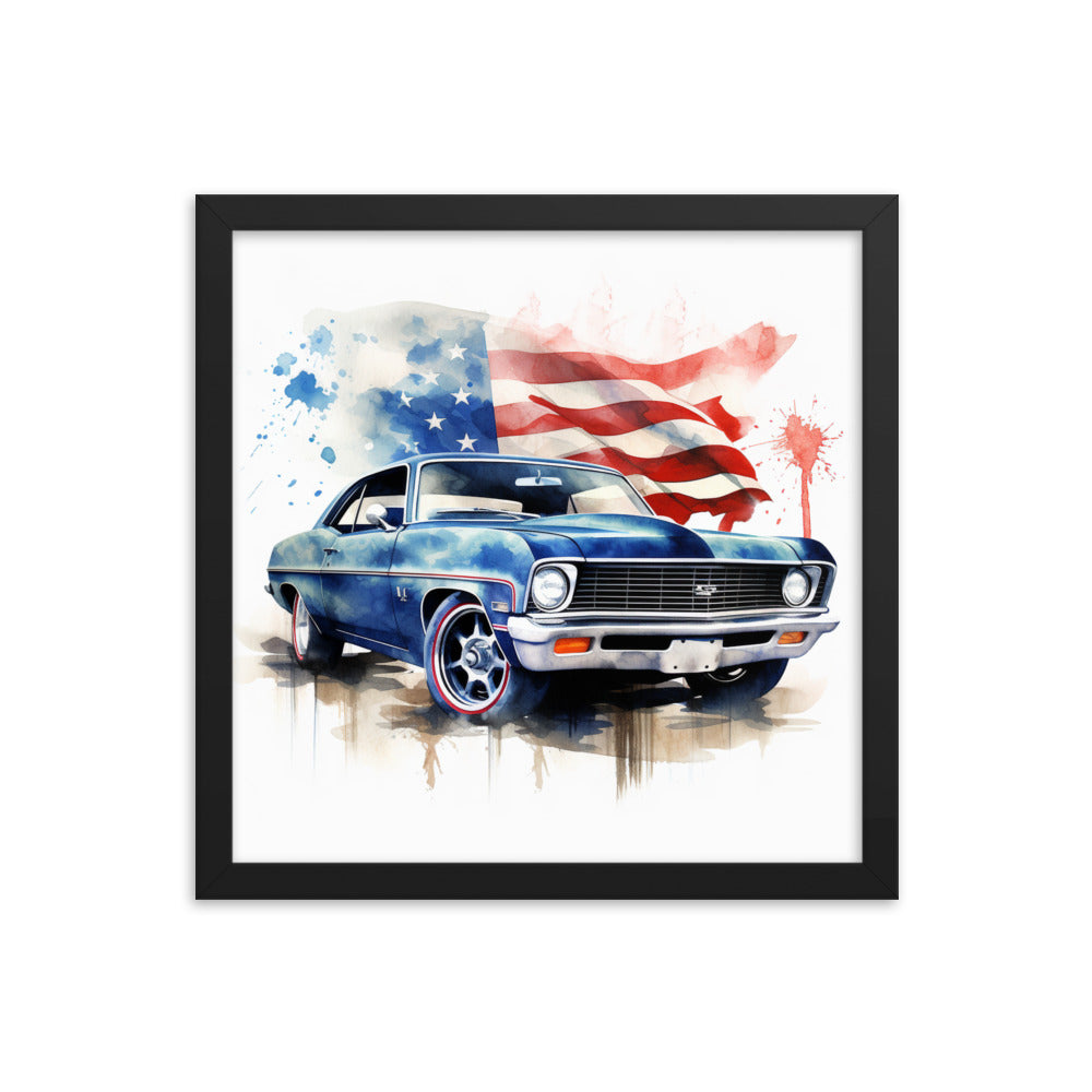 Watercolor American Nova Framed print