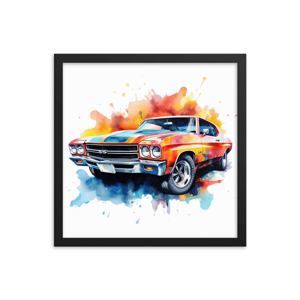 Watercolor Chevelle Framed print