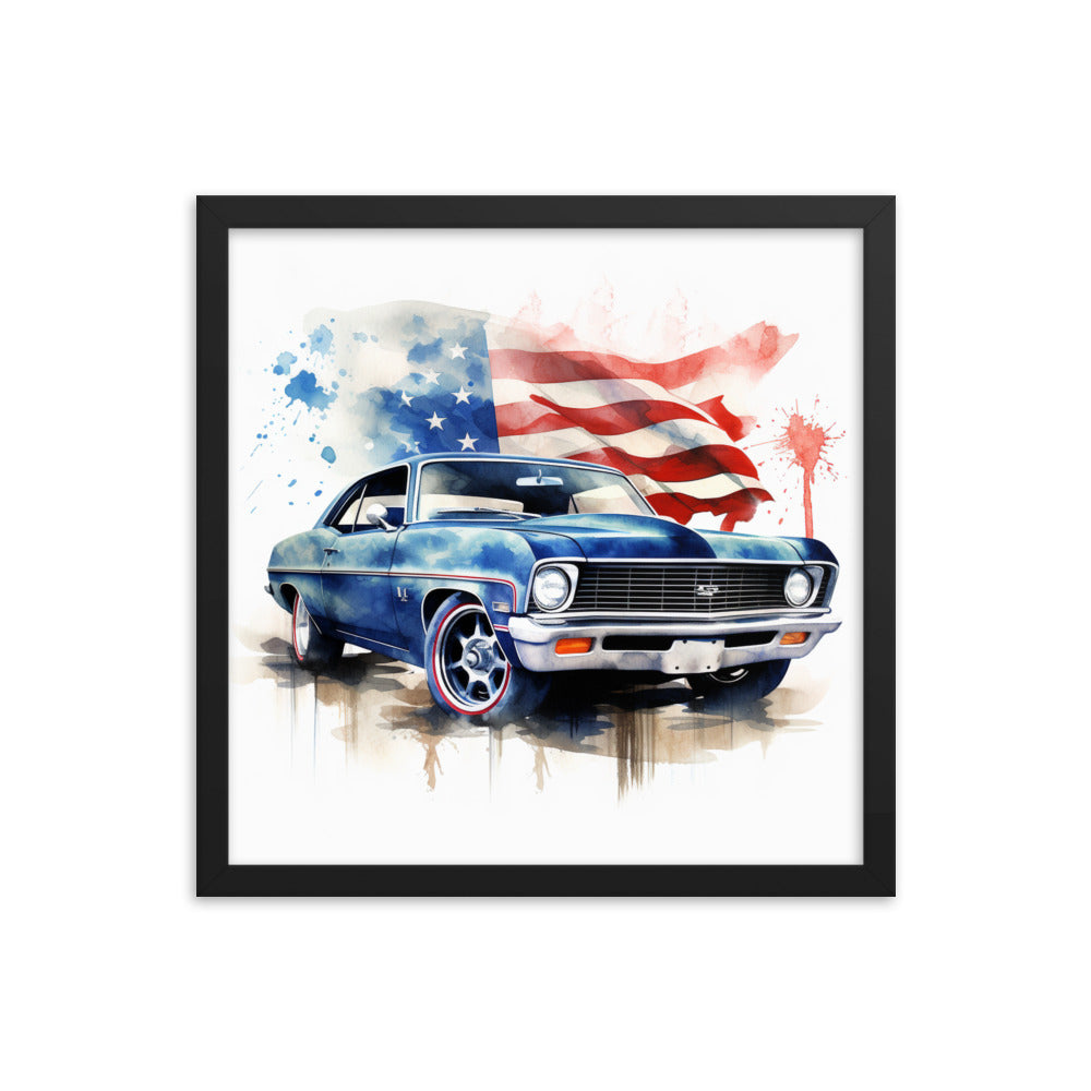 Watercolor American Nova Framed print