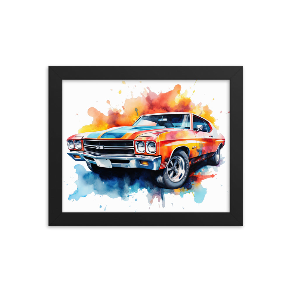 Watercolor Chevelle Framed print