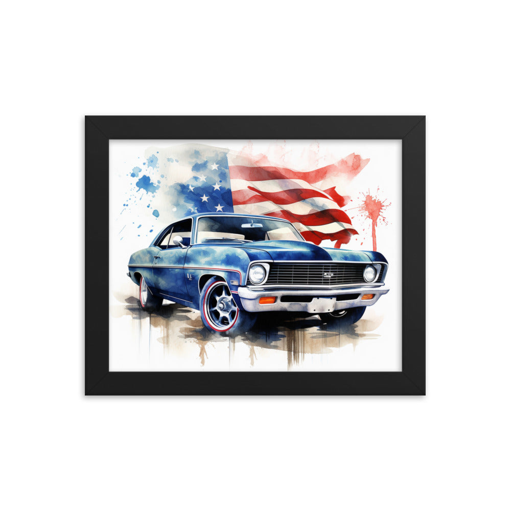 Watercolor American Nova Framed print