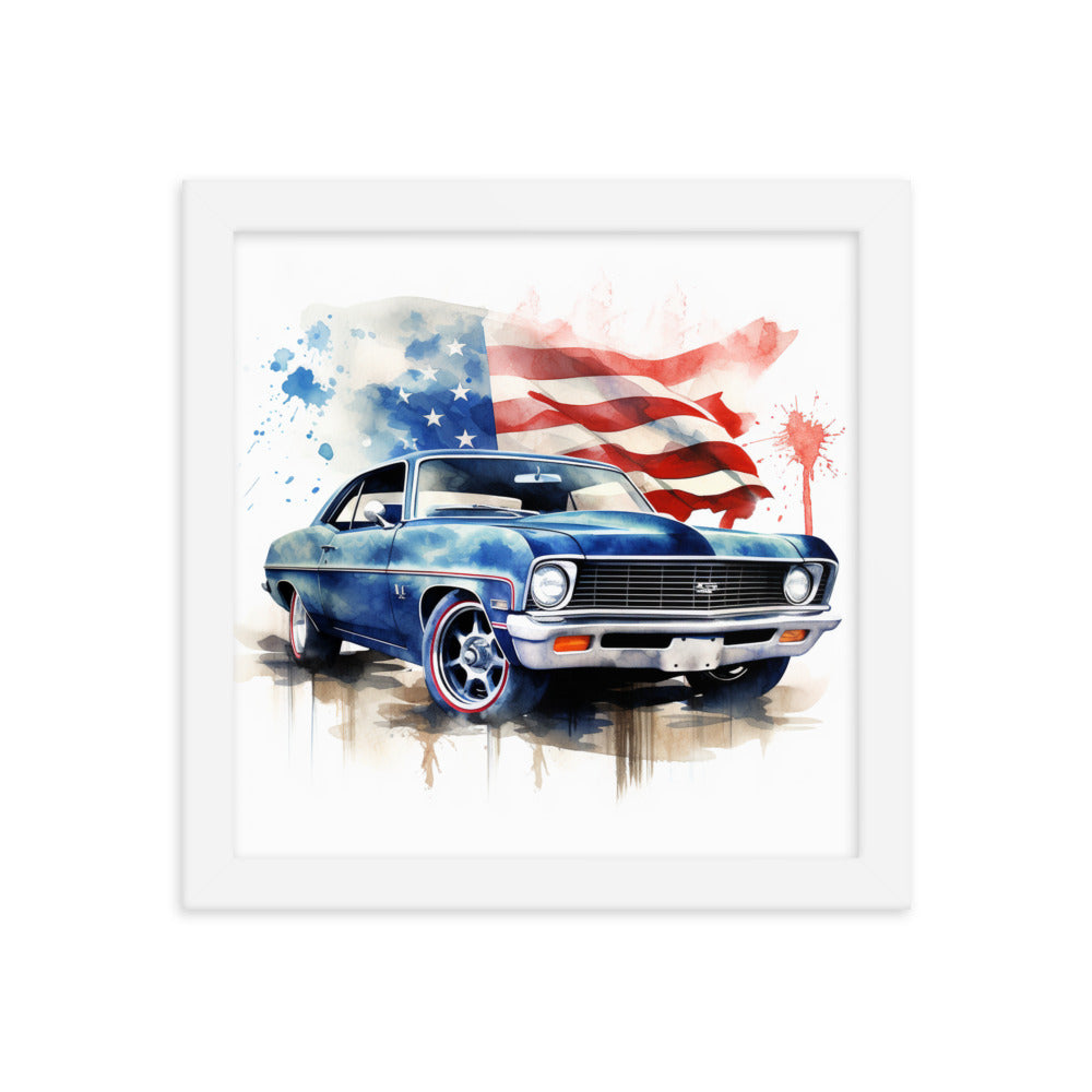 Watercolor American Nova Framed print