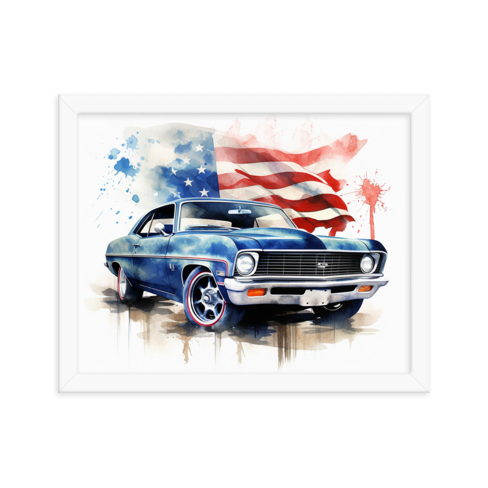 Watercolor American Nova Framed print