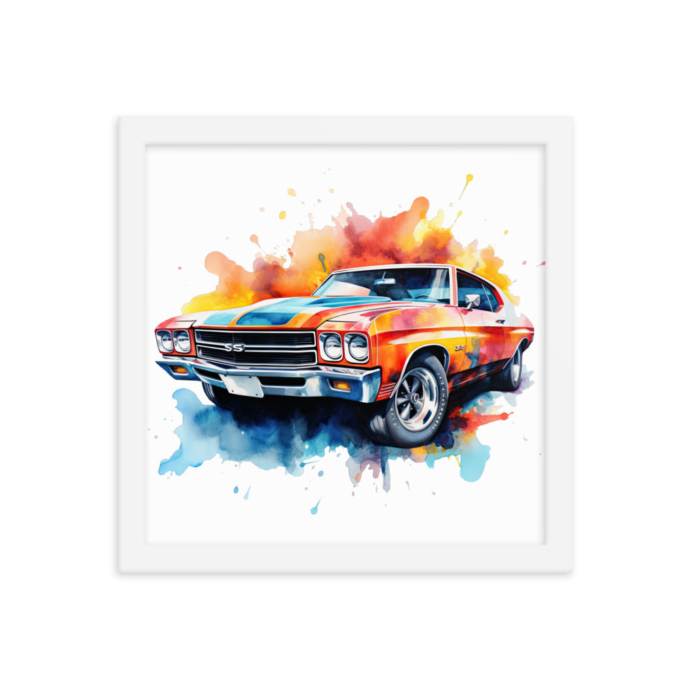 Watercolor Chevelle Framed print