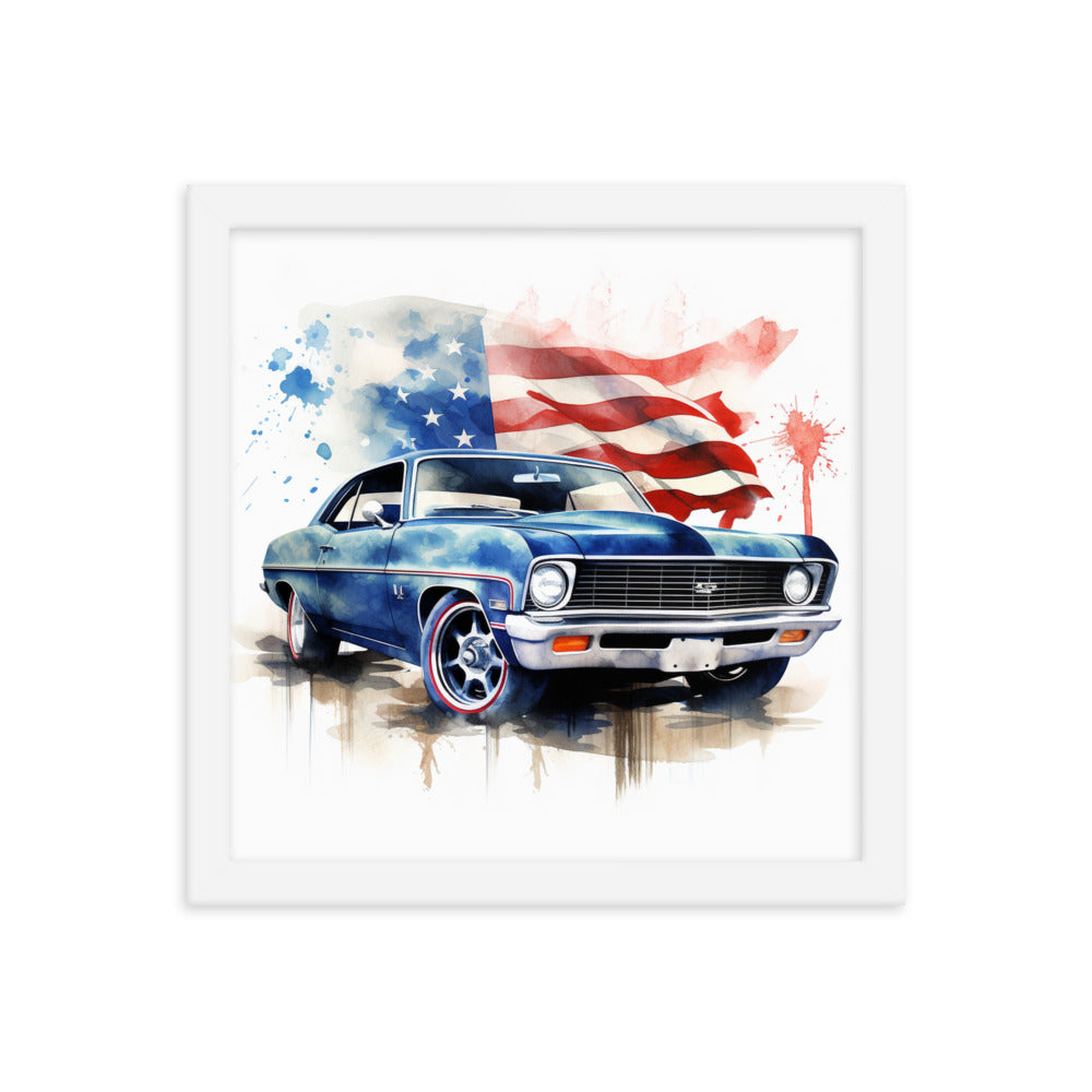 Watercolor American Nova Framed print
