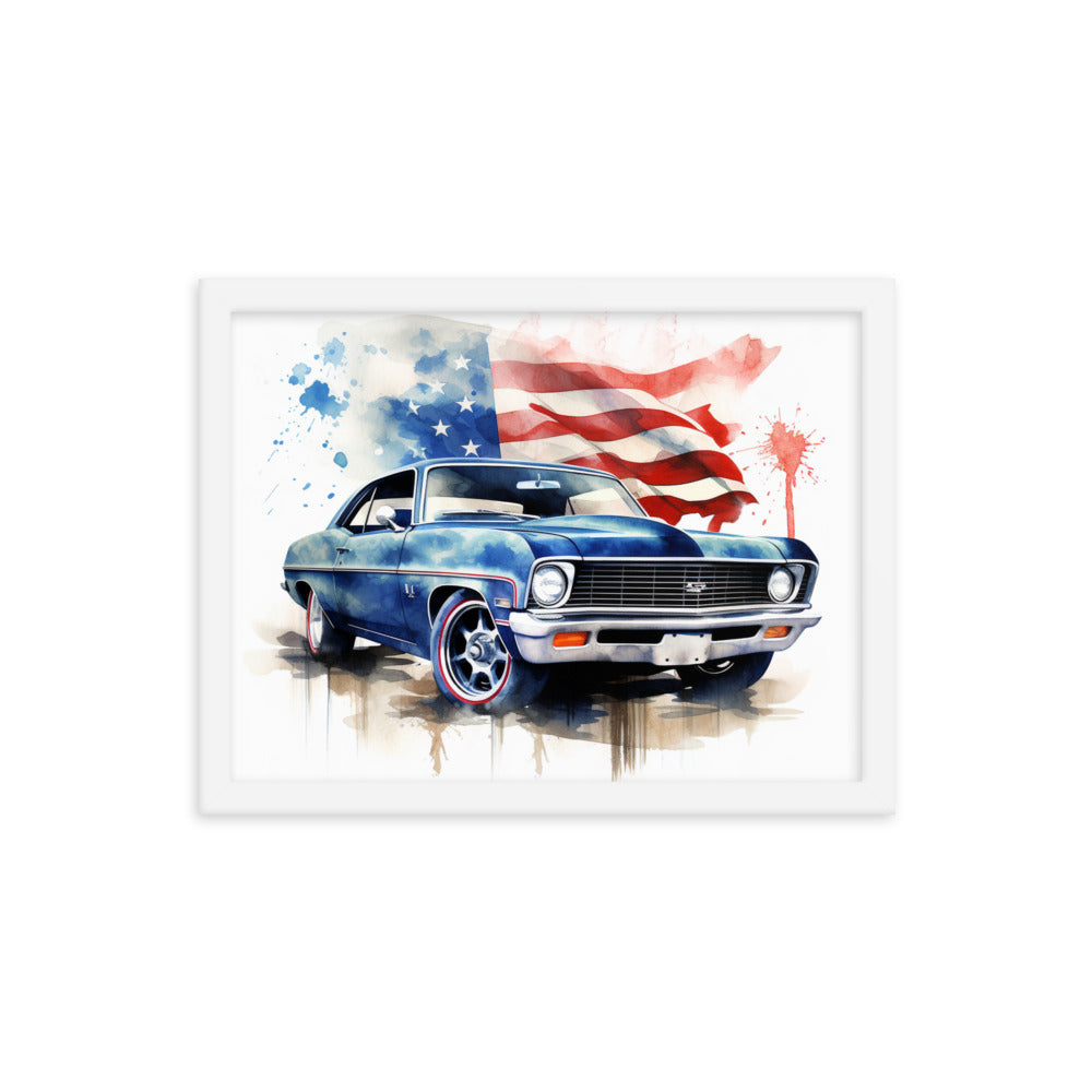 Watercolor American Nova Framed print
