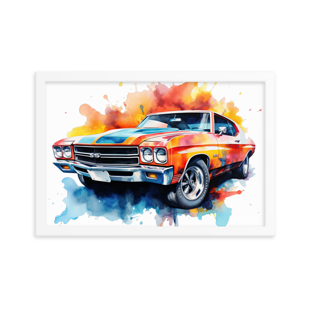 Watercolor Chevelle Framed print