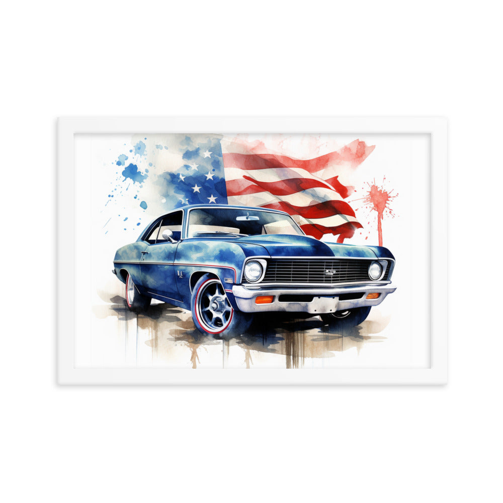 Watercolor American Nova Framed print
