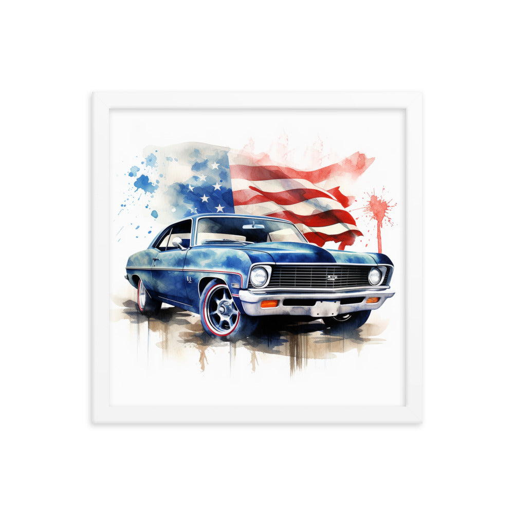 Watercolor American Nova Framed print