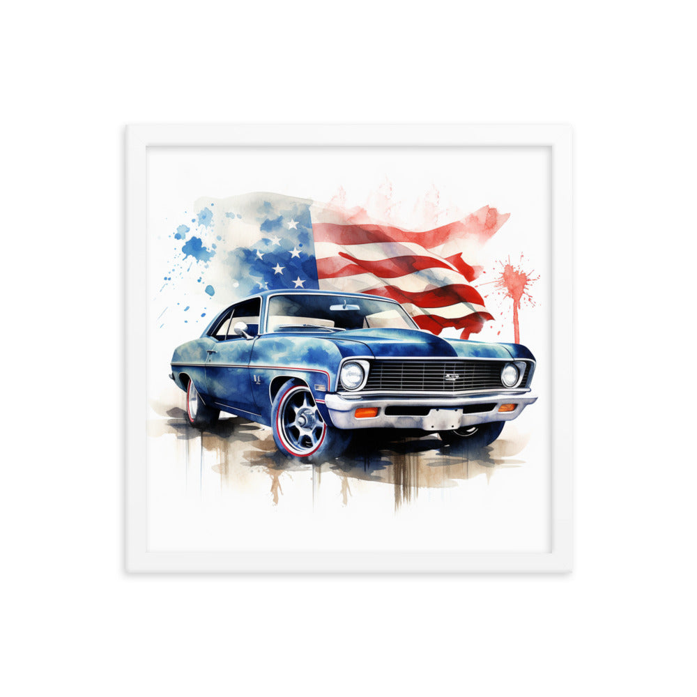 Watercolor American Nova Framed print