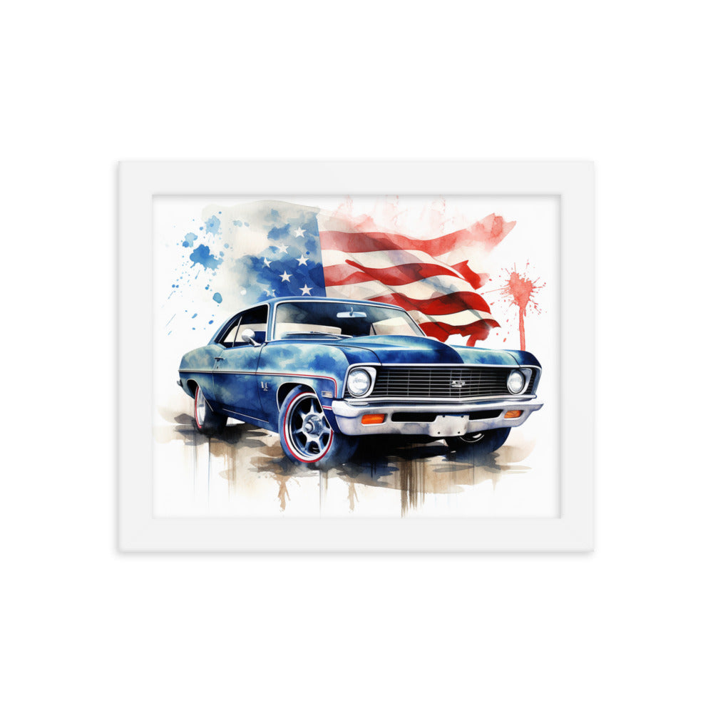 Watercolor American Nova Framed print