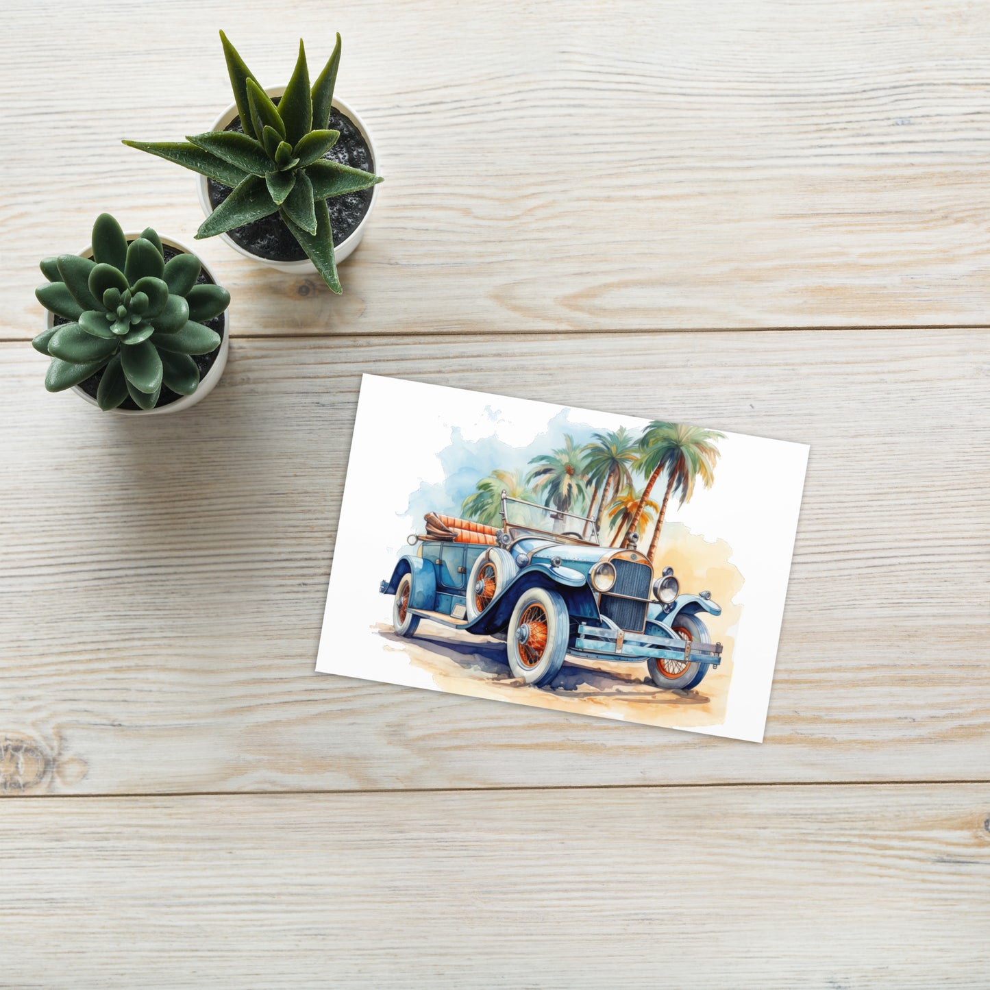 Watercolor 20s Roadster Greeting card