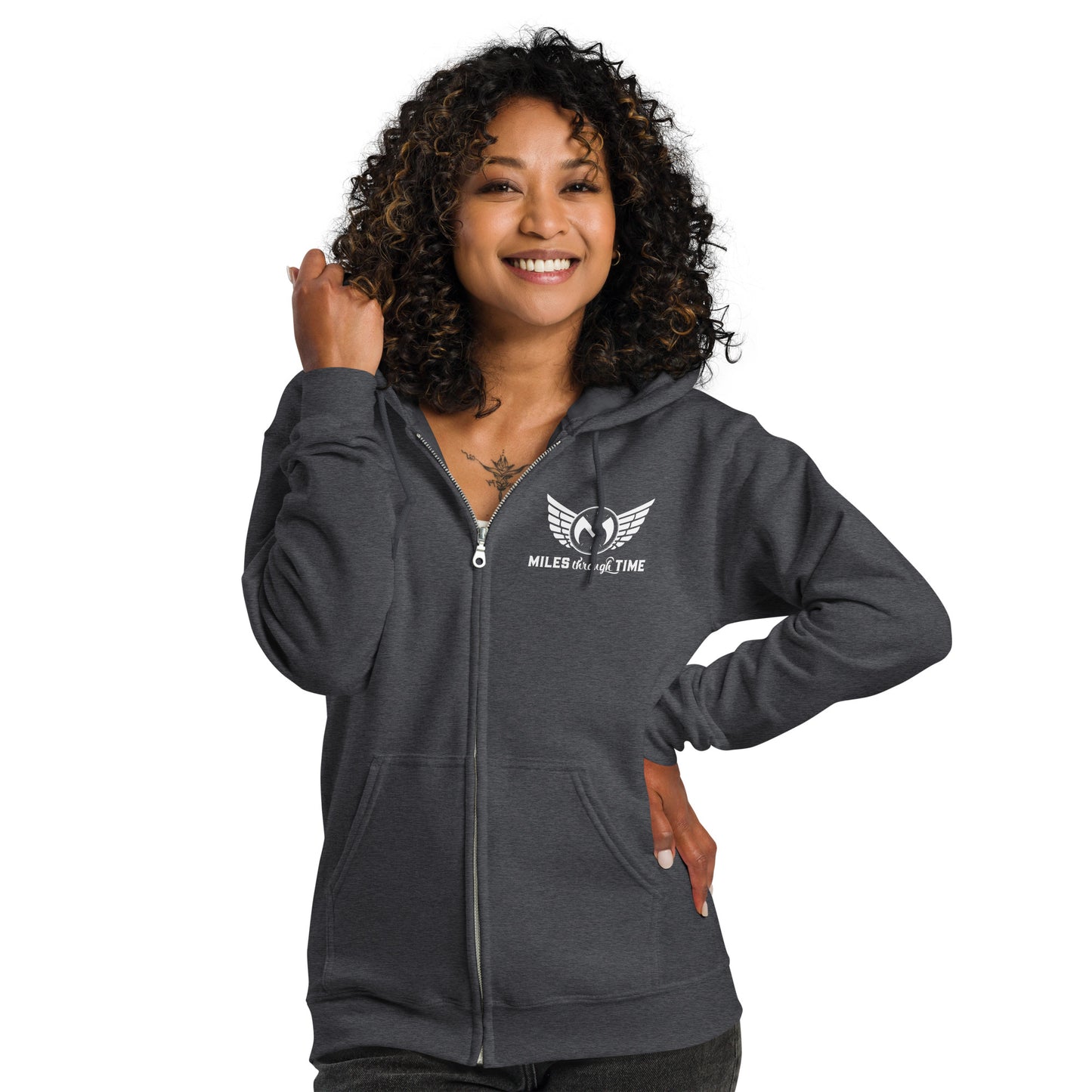 Classic Miles Through Time Unisex heavy blend zip hoodie