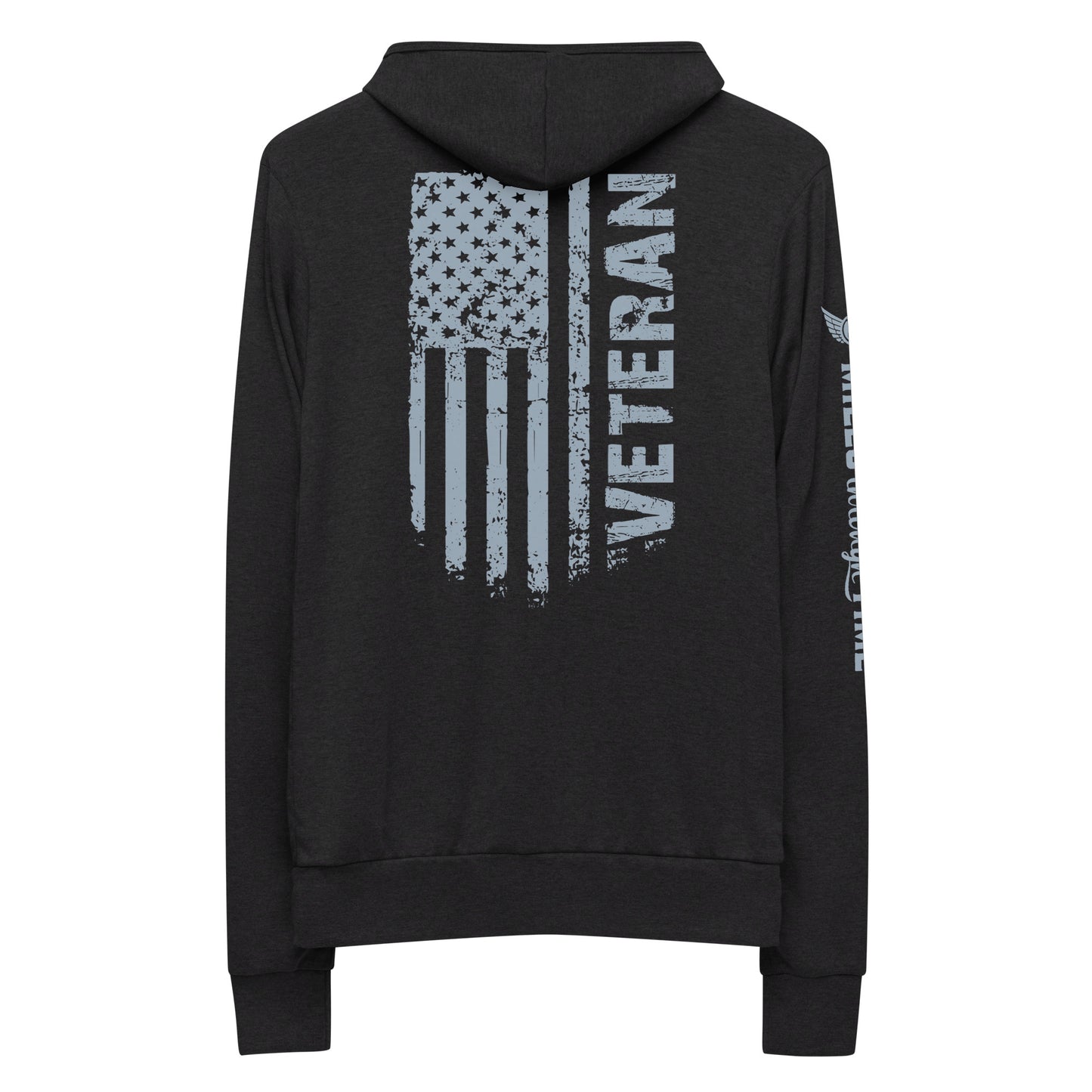 Veteran Flag Unisex Lightweight Zip Hoodie