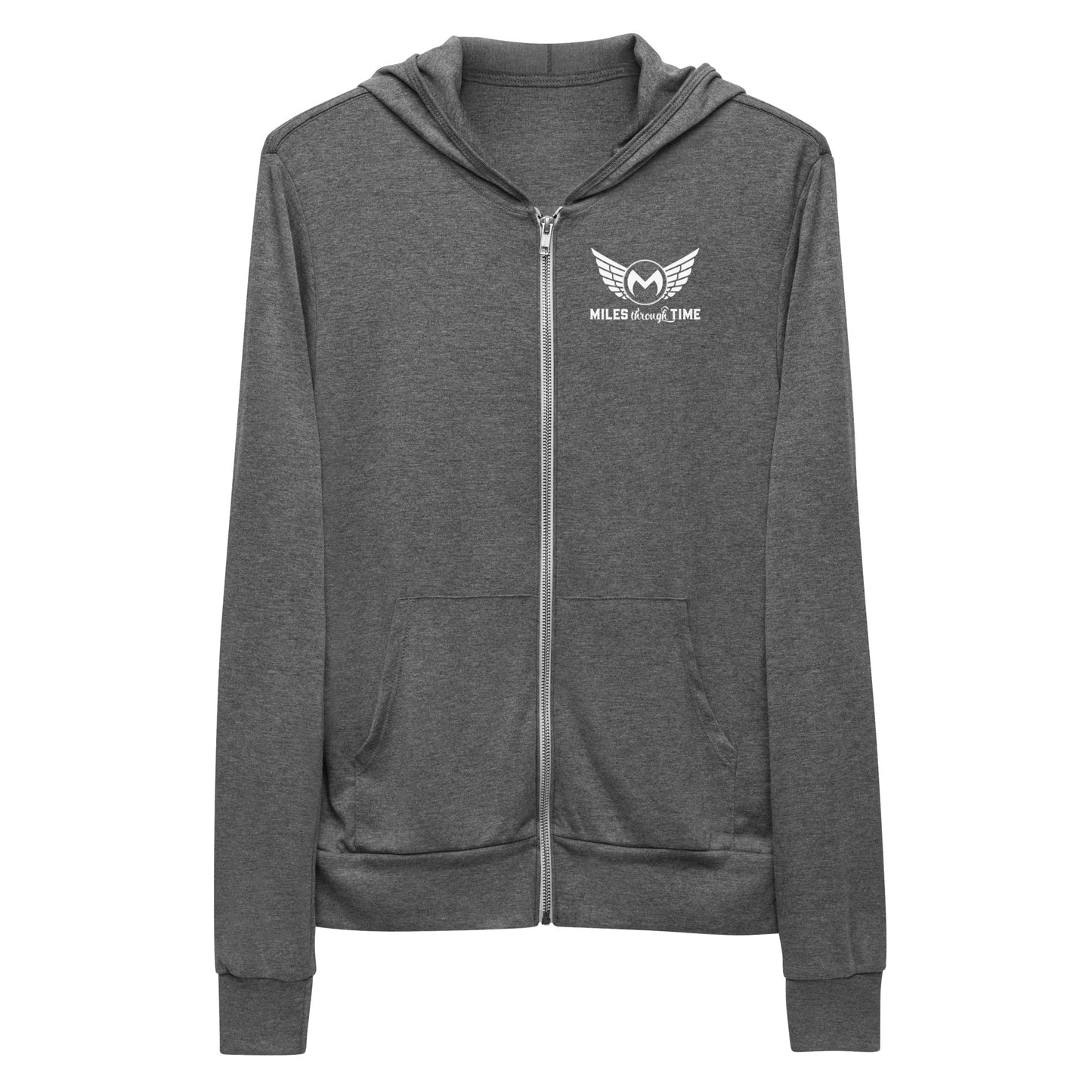 Classic Miles Through Time Unisex Lightweight Zip Hoodie