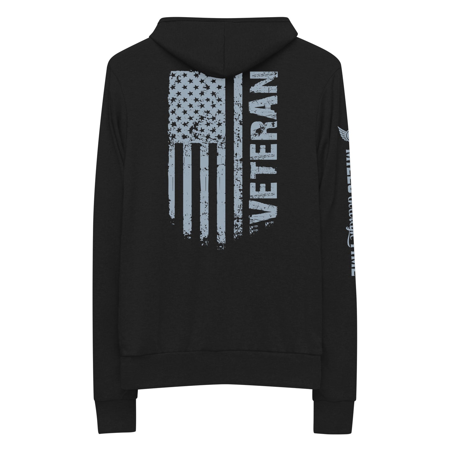 Veteran Flag Unisex Lightweight Zip Hoodie