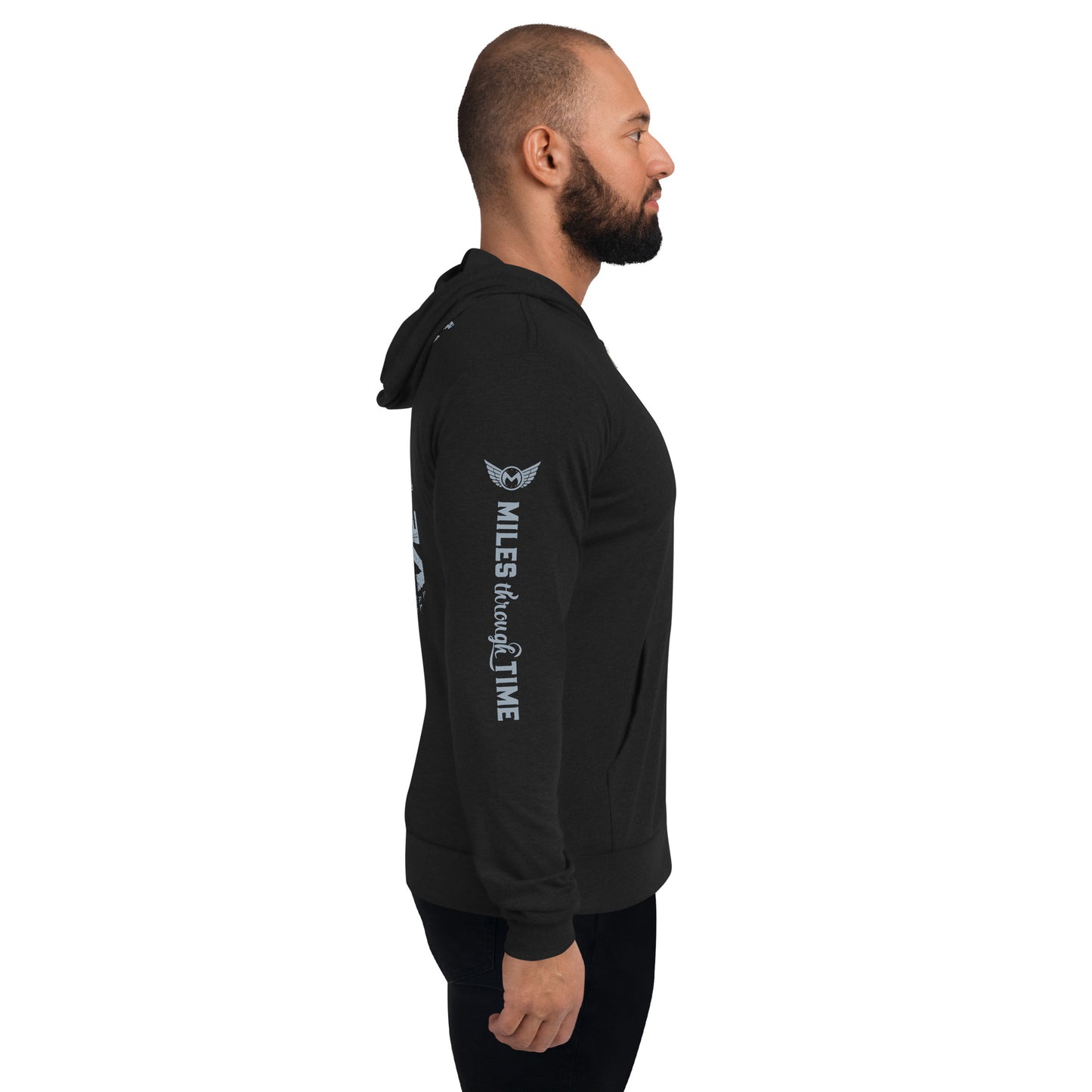 Veteran Flag Unisex Lightweight Zip Hoodie