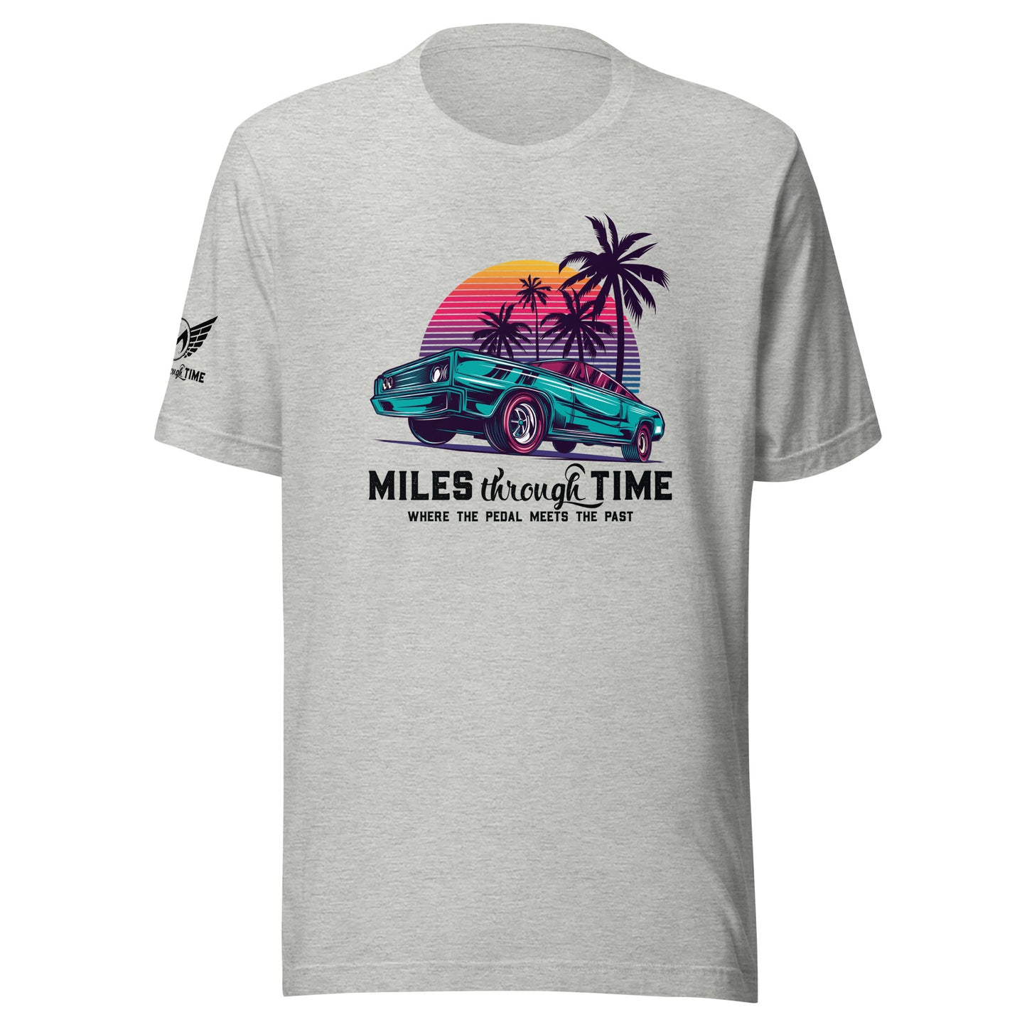 Miles Through Time Retro Sunset Unisex t-shirt