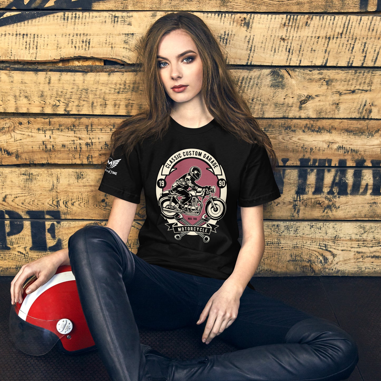 Custom Garage Motorcycle Unisex t-shirt