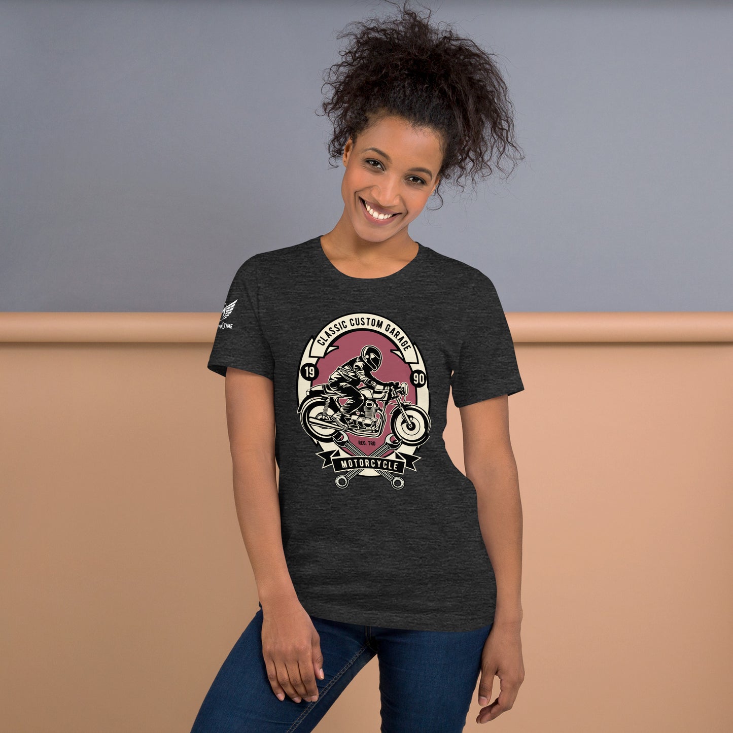 Custom Garage Motorcycle Unisex t-shirt