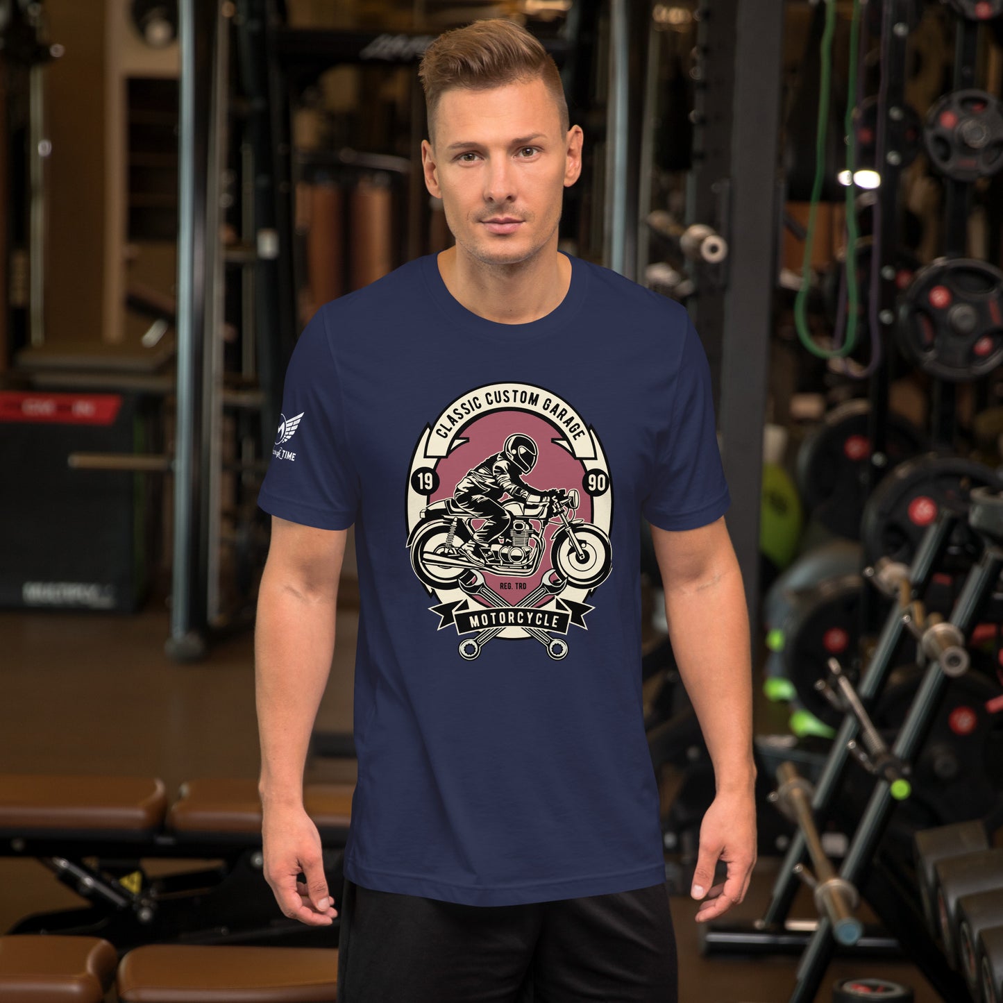 Custom Garage Motorcycle Unisex t-shirt