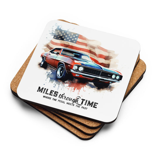 Watercolor Americana Cork-back coaster