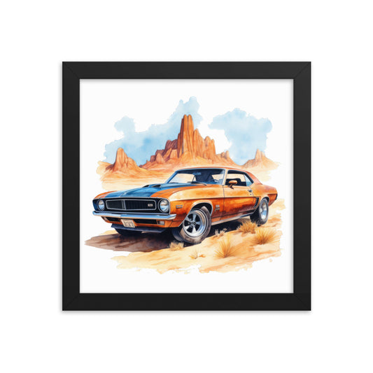 Watercolor American Muscle Framed print