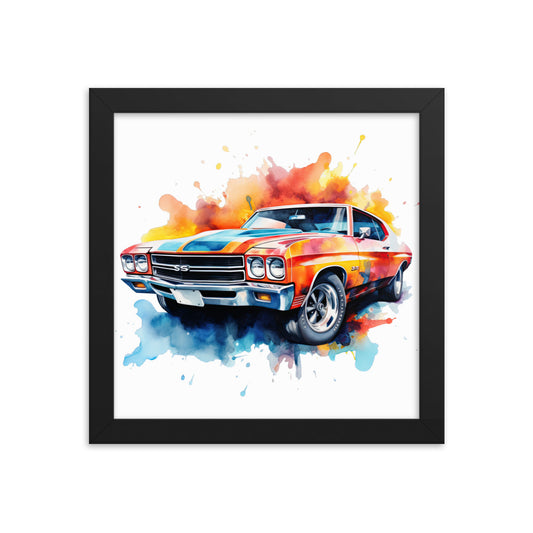 Watercolor Chevelle Framed print