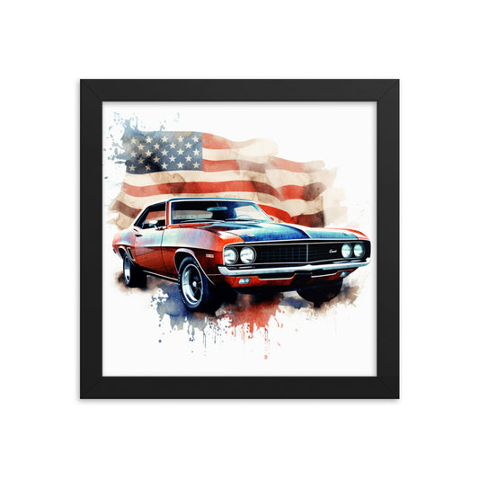 Watercolor Americana Framed poster