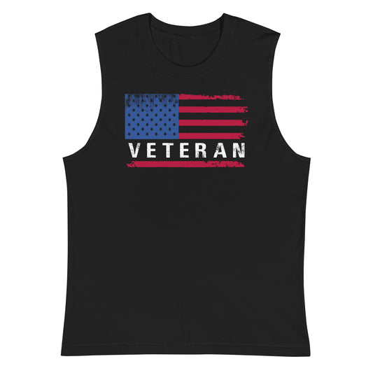 Veteran USA Flag Muscle Shirt