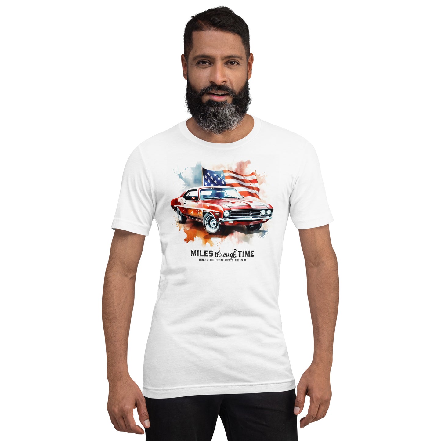 Watercolor American Muscle Unisex t-shirt