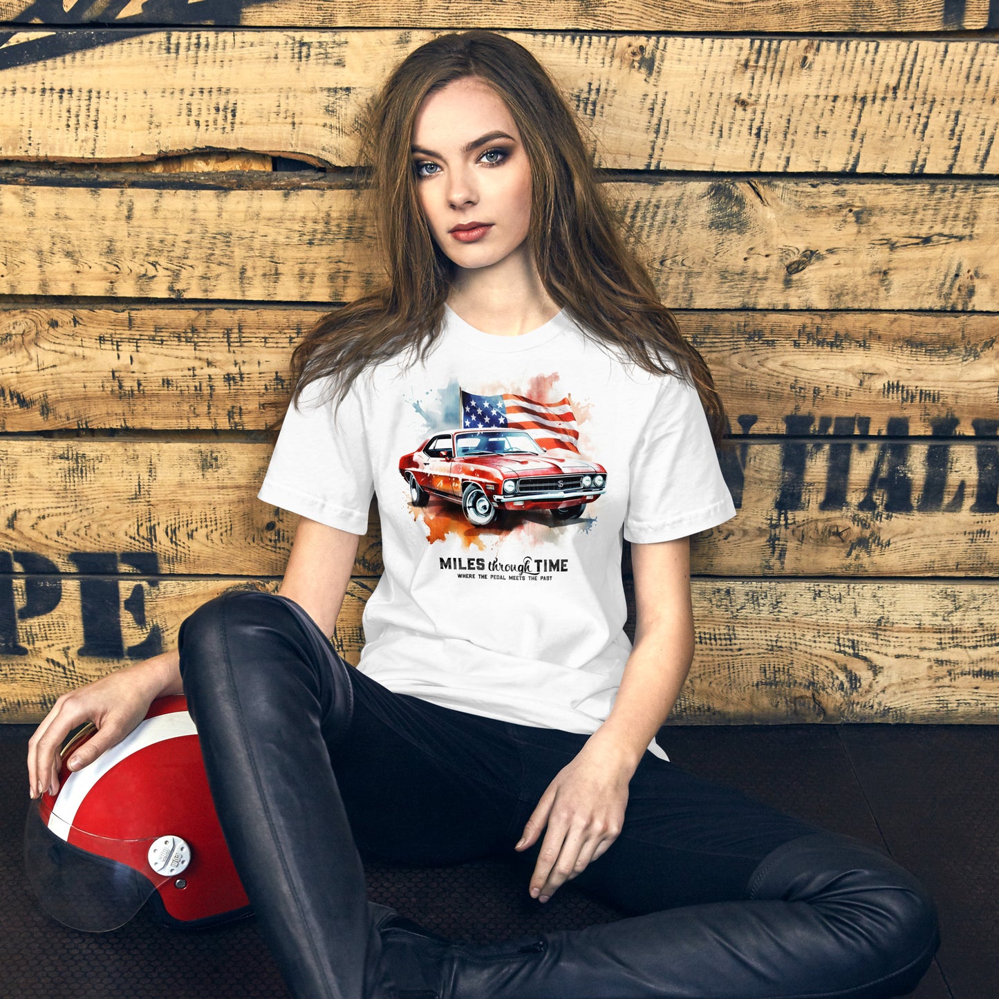 Watercolor American Muscle Unisex t-shirt